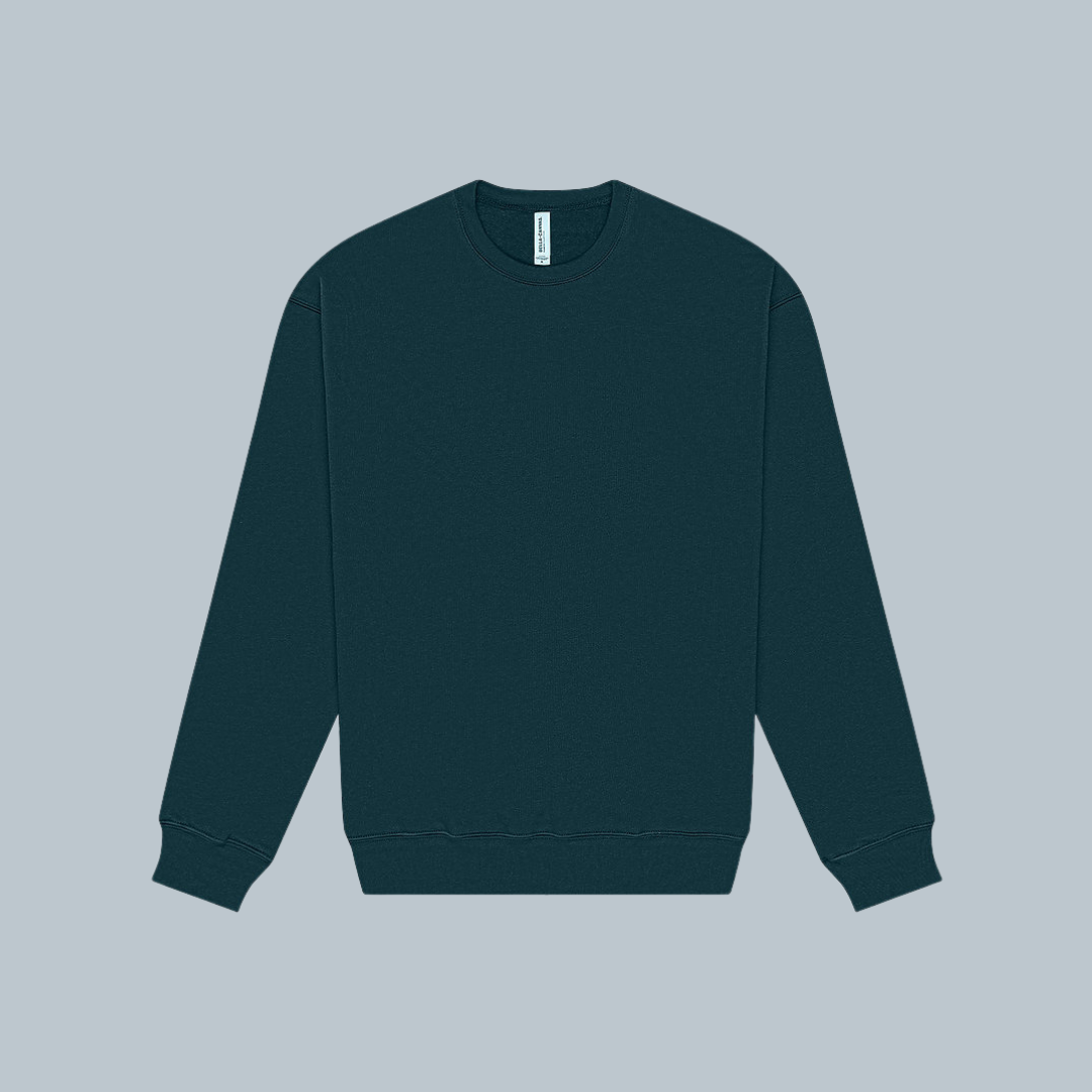 Sudadera Unisex Cuello Redondo Fleece hombro caído (3945)