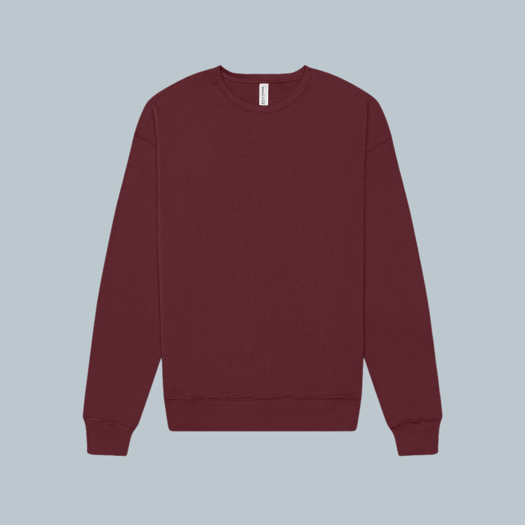 Sudadera Unisex Cuello Redondo Fleece hombro caído (3945)