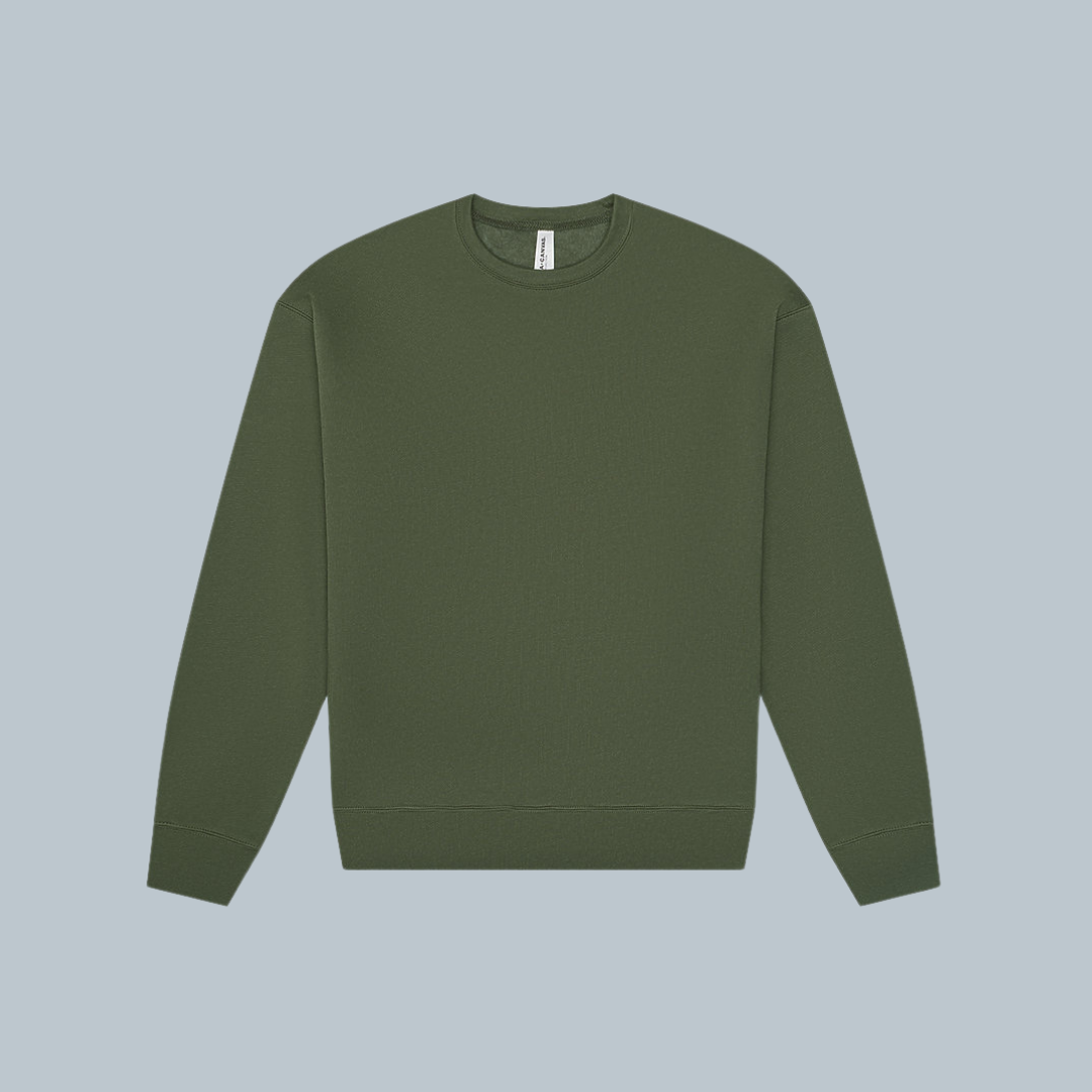 Sudadera Unisex Cuello Redondo Fleece hombro caído (3945)