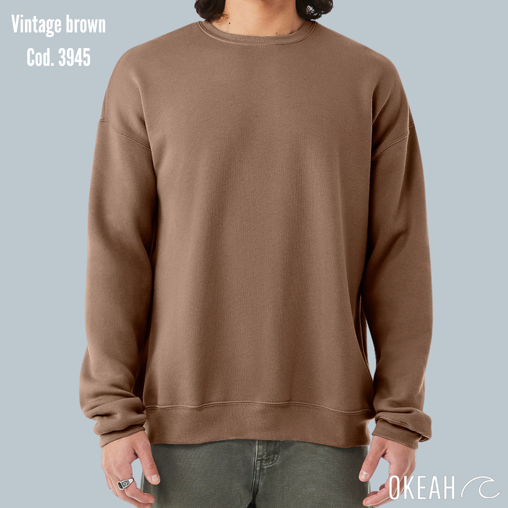 Sudadera Unisex Cuello Redondo Fleece hombro caído (3945)
