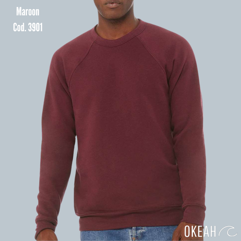 Sudadera Unisex Cuello Redondo Fleece Raglan (3901)