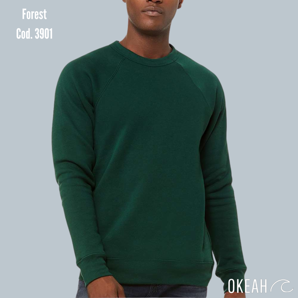 Sudadera Unisex Cuello Redondo Fleece Raglan (3901)