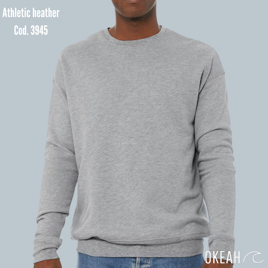 Sudadera Unisex Cuello Redondo Fleece hombro caído (3945)