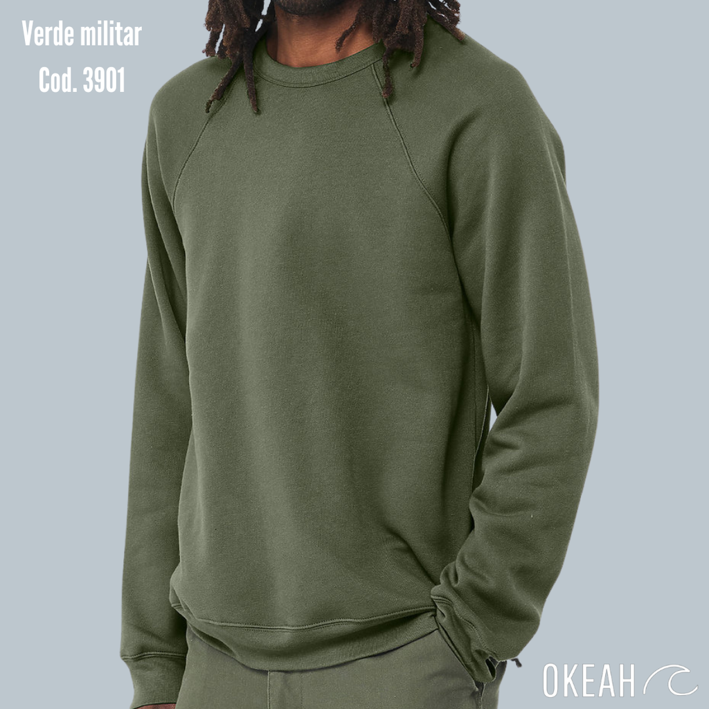 Sudadera Unisex Cuello Redondo Fleece Raglan (3901)